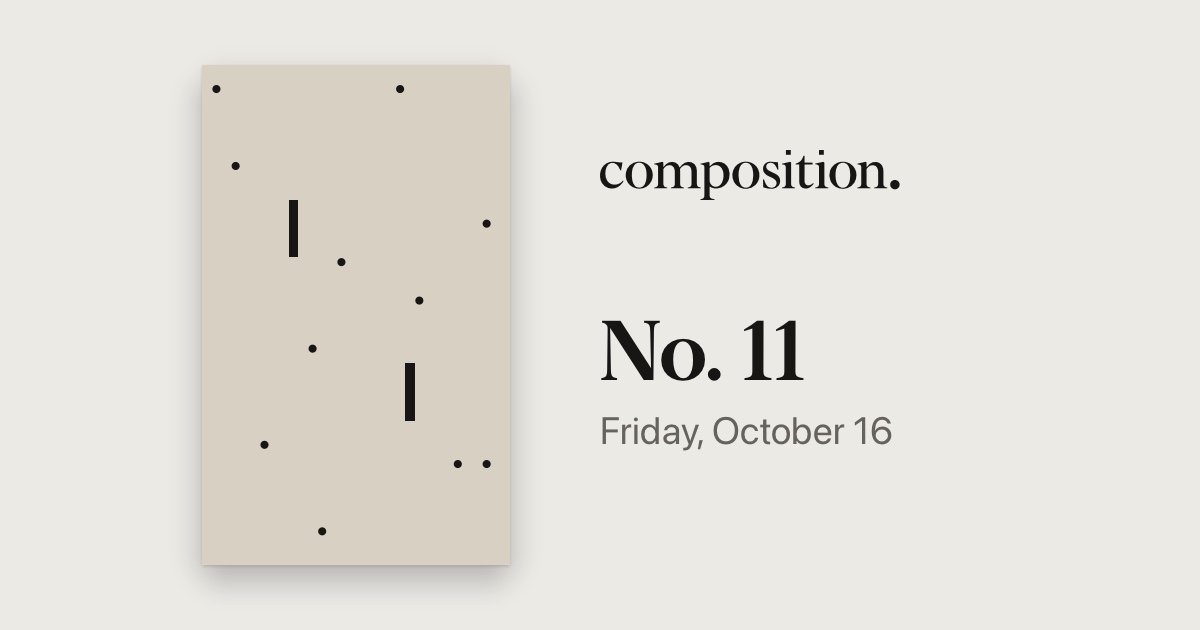 Composition의 No.11 보드가 시작할 때의 모습이에요. 리넨 천 위에서 공이 튀어 다녀요.